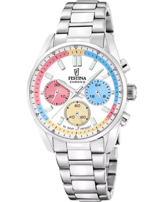 Festina F20753/6 Boyfriend Unisex - Унисекс ръчен часовник с кварцов механизъм - корпус Стомана - Стомана - Многоцветен