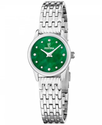 Festina F20749/5 Mademoiselle - Дамски ръчен часовник с кварцов механизъм - корпус Стомана - Стоманена верижка - Зелен