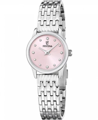 Festina F20749/2 Mademoiselle - Дамски ръчен часовник с кварцов механизъм - корпус Стомана - Стоманена верижка - Розов
