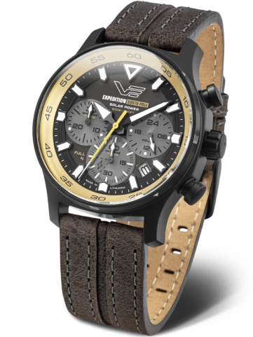 Унисекс ръчен часовник с кварцов механизъм - корпус от Стомана - Естествена кожа - цвят Черен