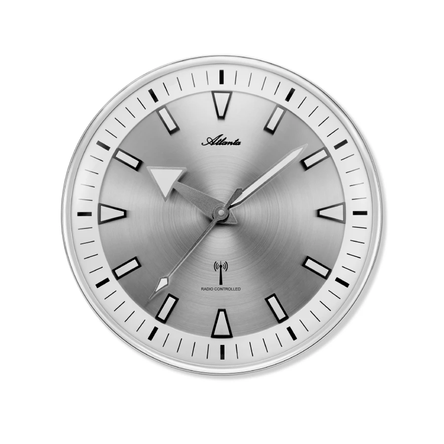 Унисекс стенен часовник с кварцов механизъм - цвят Сив