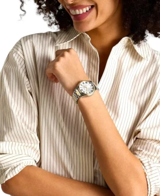 Унисекс ръчен часовник с кварцов механизъм - корпус от Стомана - Стоманена верижка - цвят Сребрист