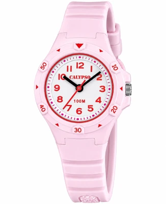 Calypso K5846/1 Junior - Унисекс ръчен часовник с кварцов механизъм - корпус от Полимер - Полимер - цвят Бял