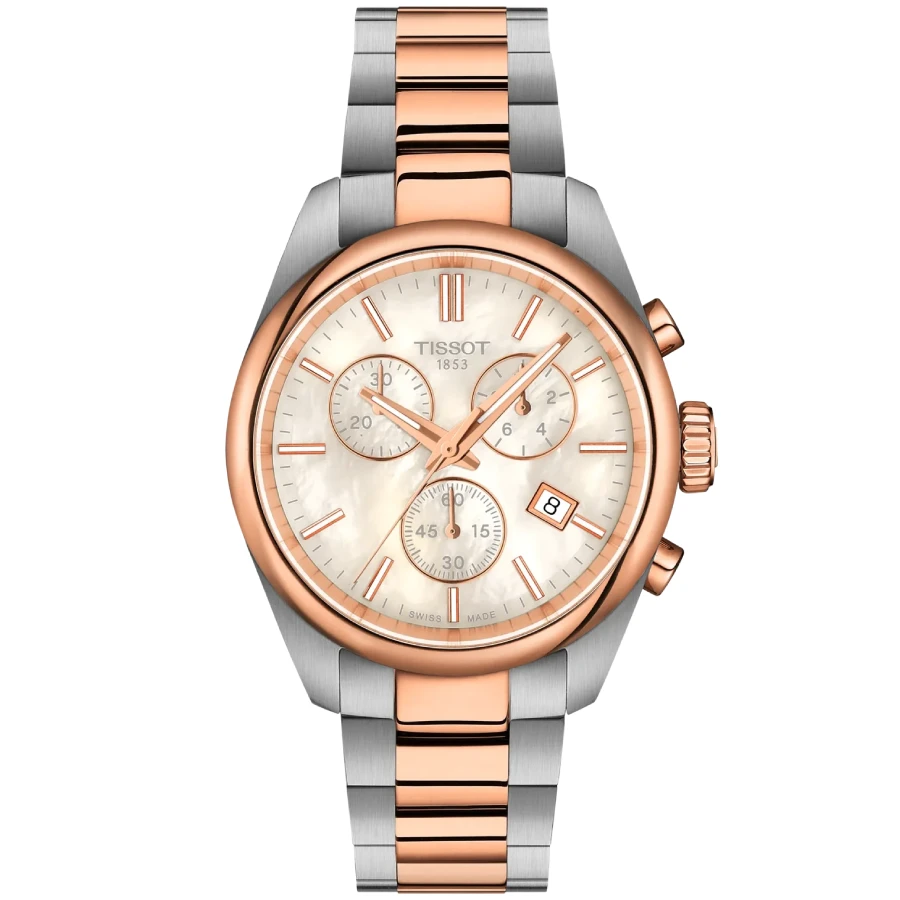 Tissot T150.217.11.111.00 PR 100 36mm - Унисекс ръчен часовник с кварцов механизъм - корпус от Стомана - Стомана - цвят Седеф