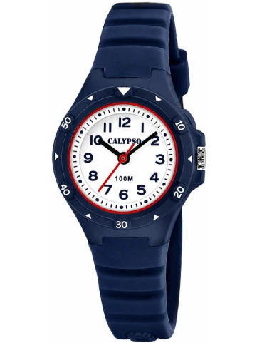 Calypso K5846/5 Junior - Унисекс ръчен часовник с кварцов механизъм - корпус от Полимер - Полимер - цвят Бял