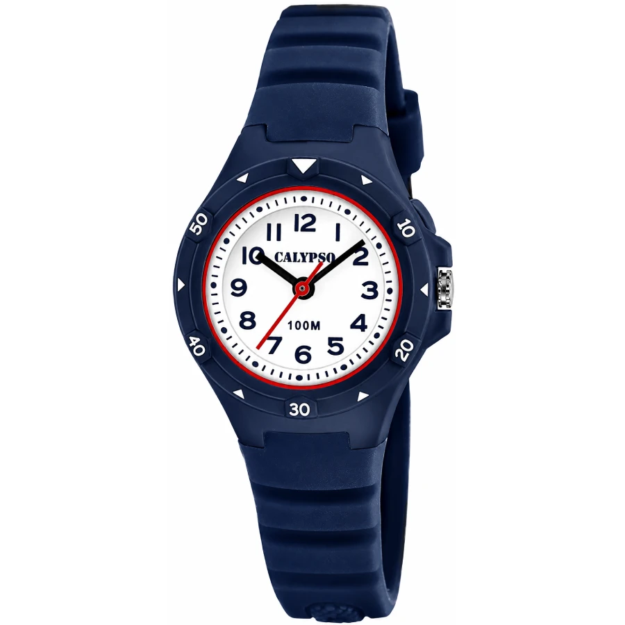 Calypso K5846/5 Junior - Унисекс ръчен часовник с кварцов механизъм - корпус от Полимер - Полимер - цвят Бял