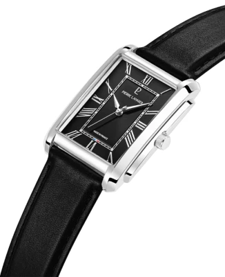 Pierre Lannier 212G133 Empire - Унисекс ръчен часовник с кварцов механизъм - корпус от Стомана - Естествена кожа - цвят Черен