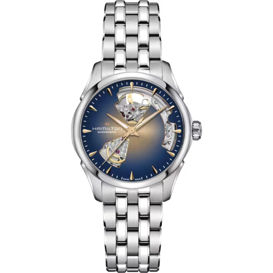 Hamilton H32215101 Jazzmaster 36 mm - Дамски ръчен часовник с автоматичен механизъм - корпус Стомана - Стоманена верижка - Биколор