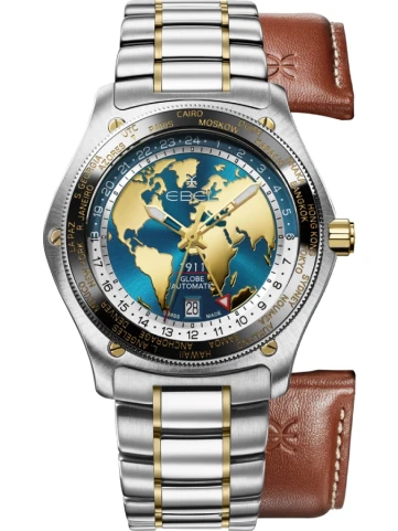 Ebel 1216693 1911 - Унисекс ръчен часовник с автоматичен механизъм - корпус от Стомана - Стоманена верижка - цвят Тюркоаз