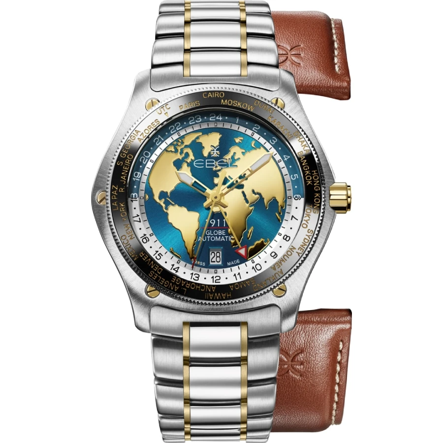 Ebel 1216693 1911 - Унисекс ръчен часовник с автоматичен механизъм - корпус от Стомана - Стоманена верижка - цвят Тюркоаз