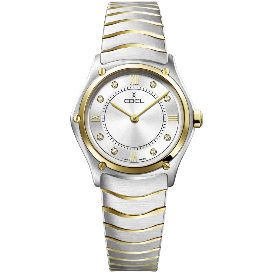 Ebel 1216729 Sport Classic - Дамски ръчен часовник с кварцов механизъм - корпус Стомана - Стоманена верижка - Сребрист Сив
