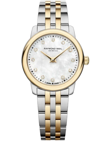 Raymond Weil 5024-STP-97081 Toccata - Дамски ръчен часовник с кварцов механизъм - корпус от Стомана - Стоманена верижка - цвят Седеф Злато
