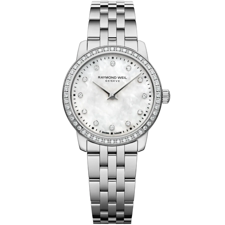 Raymond Weil 5024-STS-97081 - Дамски ръчен часовник с кварцов механизъм - корпус от Стомана - Стоманена верижка - цвят Седеф