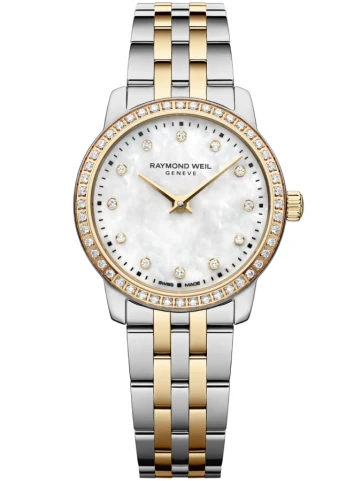 Raymond Weil 5024-SPS-97081 Toccata - Дамски ръчен часовник с кварцов механизъм - корпус от Стомана - Стоманена верижка - цвят Седеф