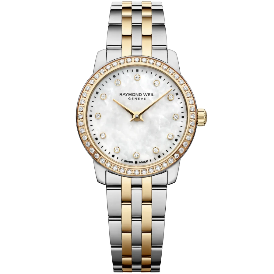 Raymond Weil 5024-SPS-97081 Toccata - Дамски ръчен часовник с кварцов механизъм - корпус от Стомана - Стоманена верижка - цвят Седеф