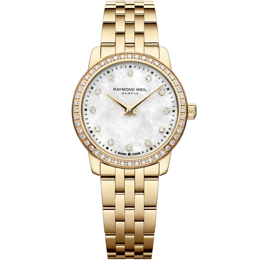 Raymond Weil 5024-PS-97081 Toccata - Дамски ръчен часовник с кварцов механизъм - корпус от Стомана - Стоманена верижка - цвят Седеф