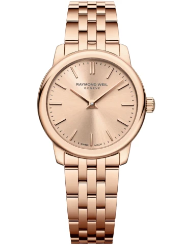 Raymond Weil 5024-P5-80001 Toccata - Дамски ръчен часовник с кварцов механизъм - корпус Стомана - Стоманена верижка - Розово Злато Злато
