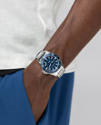 Hamilton H82425140 Khaki Navy Scuba Auto 40 mm - Мъжки ръчен часовник с автоматичен механизъм - корпус от Стомана - Стомана - цвят Син