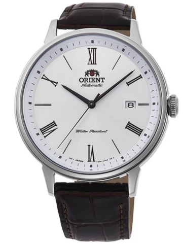 ORIENT RA-AC0J06S Contemporary - Унисекс ръчен часовник с автоматичен механизъм - корпус от Стомана - Естествена кожа - цвят Бял