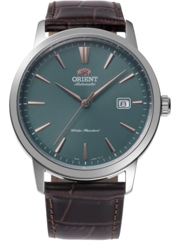 ORIENT RA-AC0F13E Contemporary - Унисекс ръчен часовник с автоматичен механизъм - корпус от Стомана - Естествена кожа - цвят Зелен