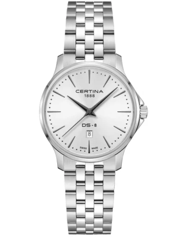 Certina C045.010.11.011.00 DS-8 Lady 31mm - Унисекс ръчен часовник с кварцов механизъм - корпус от Стомана - цвят Сребрист