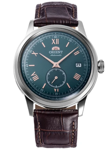 ORIENT RA-AP0102E Bambino - Унисекс ръчен часовник с автоматичен механизъм - корпус от Стомана - Естествена кожа - цвят Зелен