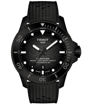 Tissot T120.907.37.051.00 Seastar 2000 - Мъжки ръчен часовник с автоматичен механизъм - корпус от Стомана - Каучук - цвят Черен
