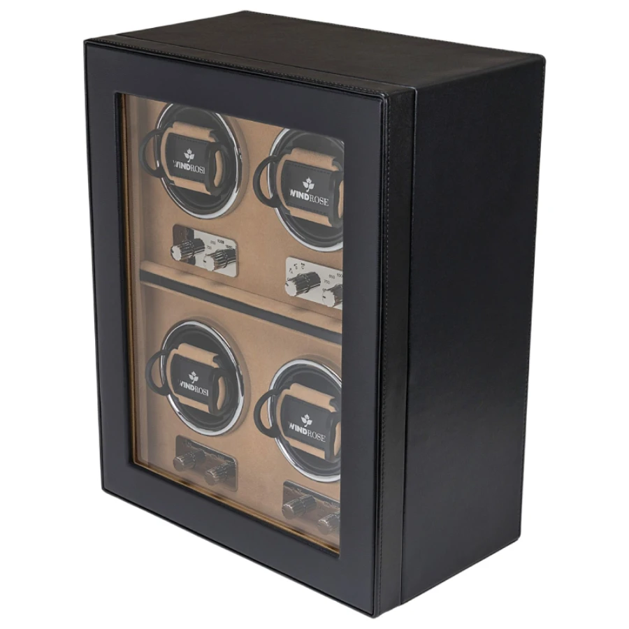 Кутия за навиване Windrose 851104.08 winder 4 watches AMBIANCE - Унисекс - Черен