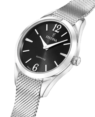 Festina Swiss Grace F20076/5 - Дамски ръчен часовник с кварцов механизъм - корпус от Стомана - Стомана - цвят Черен