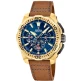 Festina F20728/1 Chrono Bike - Мъжки ръчен часовник с кварцов механизъм - корпус от Стомана - Естествена кожа - цвят Син