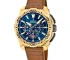 Festina F20728/1 Chrono Bike - Мъжки ръчен часовник с кварцов механизъм - корпус от Стомана - Естествена кожа - цвят Син