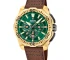 Festina F20728/2 Chrono Bike - Мъжки ръчен часовник с кварцов механизъм - корпус от Стомана - Естествена кожа - цвят Зелен