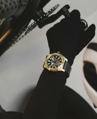 Festina F20728/3 Chrono Bike - Мъжки ръчен часовник с кварцов механизъм - корпус от Стомана - Естествена кожа - цвят Черен