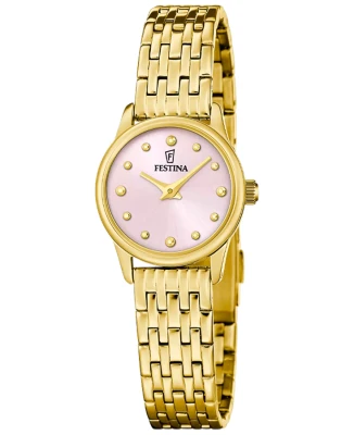 Festina F20750/2 Mademoiselle - Дамски ръчен часовник с кварцов механизъм - корпус Стомана - Стоманена верижка - Розов