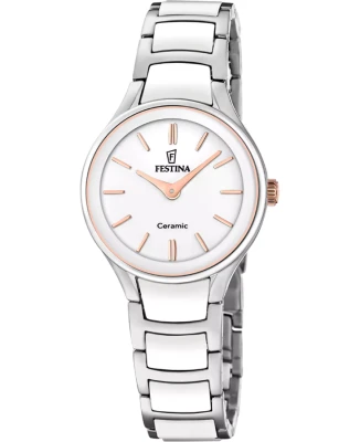 Festina F20752/1 Ceramic - Дамски ръчен часовник с кварцов механизъм - корпус Керамика - Стомана - Бял