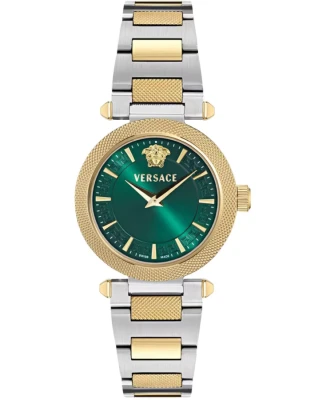 Versace VEY800226 V_Musa Greek Lady - Дамски ръчен часовник с кварцов механизъм - корпус Стомана - Стомана - Зелен