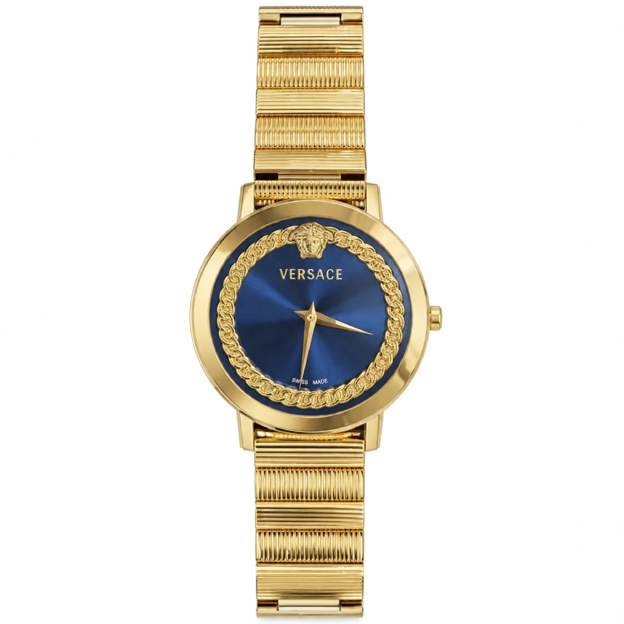 Versace VEY700526 New Daedalus - Дамски ръчен часовник с кварцов механизъм - корпус Стомана - Стомана - Син