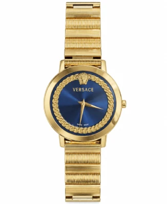 Versace VEY700526 New Daedalus - Дамски ръчен часовник с кварцов механизъм - корпус Стомана - Стомана - Син