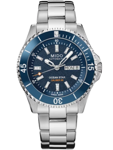 MIDO M026.930.11.041.00 Ocean Star 200 - Мъжки ръчен часовник с автоматичен механизъм - корпус Стомана - Стомана - Син