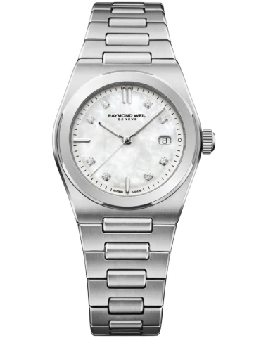 Raymond Weil 1250-ST-97081 A.R.T. - Дамски ръчен часовник с кварцов механизъм - корпус Стомана - Стомана - Седеф