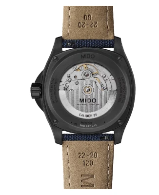 MIDO M049.526.37.041.00 Multifort TV Big Date - Мъжки ръчен часовник с автоматичен механизъм - корпус от Стомана - Текстил - цвят Син