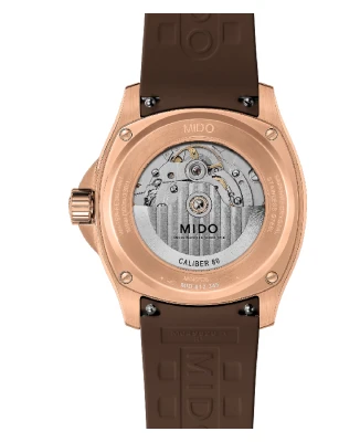 MIDO M049.526.37.291.00 Multifort TV Big Date - Мъжки ръчен часовник с автоматичен механизъм - корпус от Стомана - Каучук - цвят Кафяв