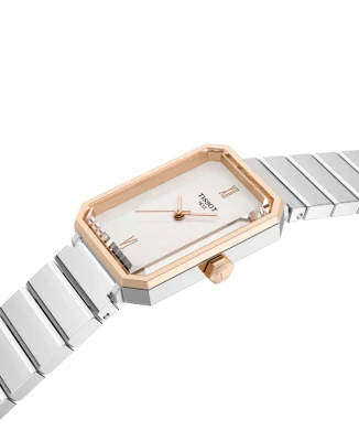 Tissot T160.110.21.113.00 SRV - Унисекс ръчен часовник с кварцов механизъм - корпус от Стомана - Стомана - цвят Седеф