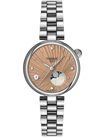 Tissot T152.223.11.546.00 Desir - Дамски ръчен часовник с кварцов механизъм - корпус от Стомана - Стоманена верижка - цвят Бежов