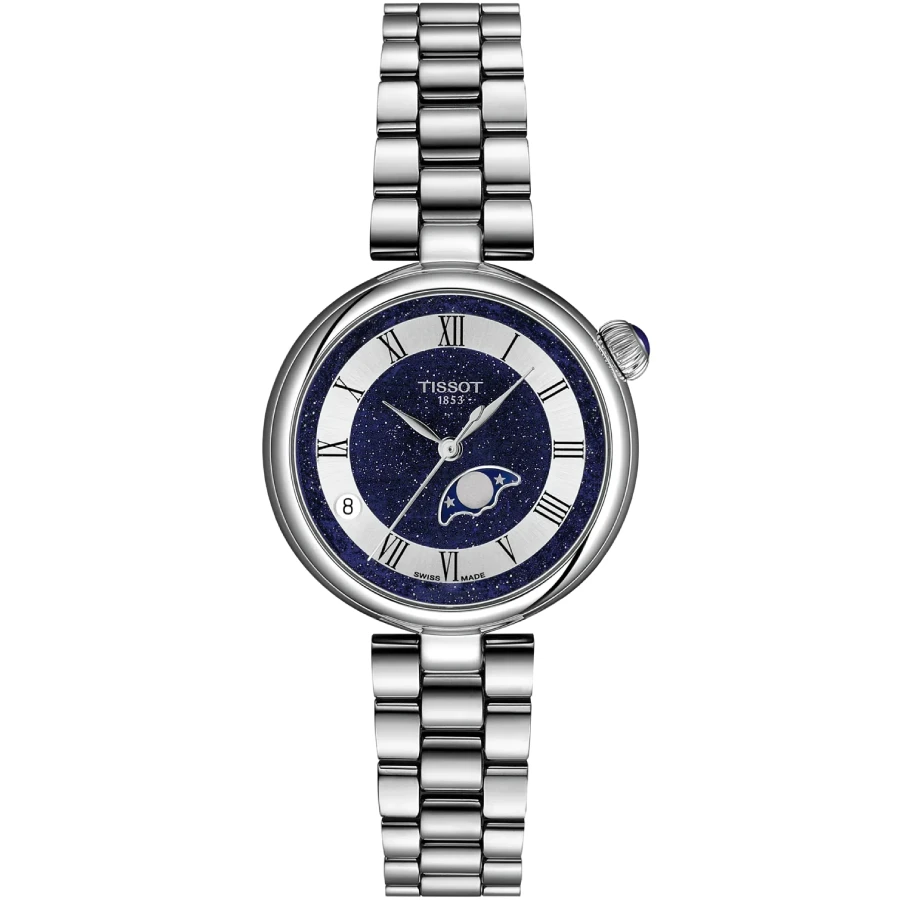 Tissot T152.223.11.493.00 Desir - Дамски ръчен часовник с кварцов механизъм - корпус от Стомана - Стоманена верижка - цвят Син
