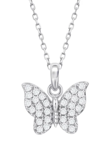 Дамски колие Lotus Silver LP3972-1/1 ESSENTIALS от 925 Сребро - с форма Пеперуда - Цирконий