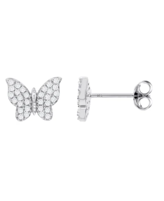 Дамски обеци Lotus Silver LP3972-4/1 ESSENTIALS от 925 Сребро - с форма Пеперуда - Цирконий