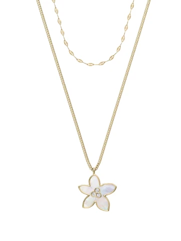 Дамски колие Fossil JF04969710 от 316l Медицинска стомана - Седеф