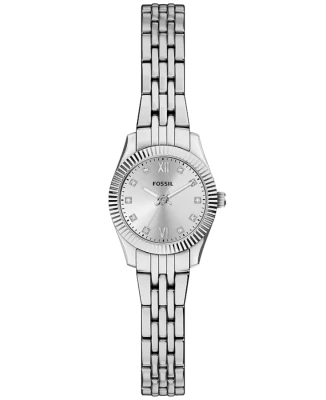 Fossil ES5475 Scarlette - Дамски ръчен часовник с кварцов механизъм - корпус Стомана - Стоманена верижка - Злато