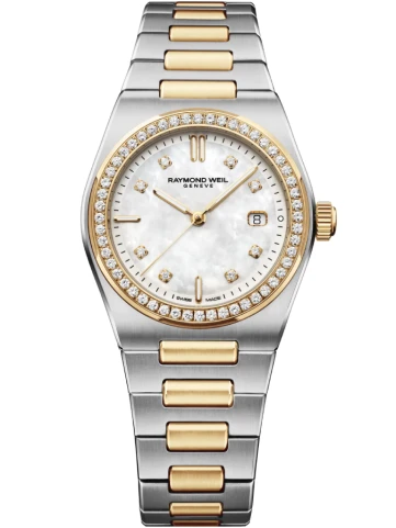 Raymond Weil 1250-SPS-97081 A.R.T. - Дамски ръчен часовник с кварцов механизъм - корпус Стомана - Стомана - Седеф